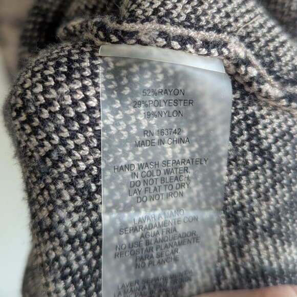 Sioni Paisley Jaquard Fringe Shawl Knit Sweater Cardigan - Picture 7 of 9